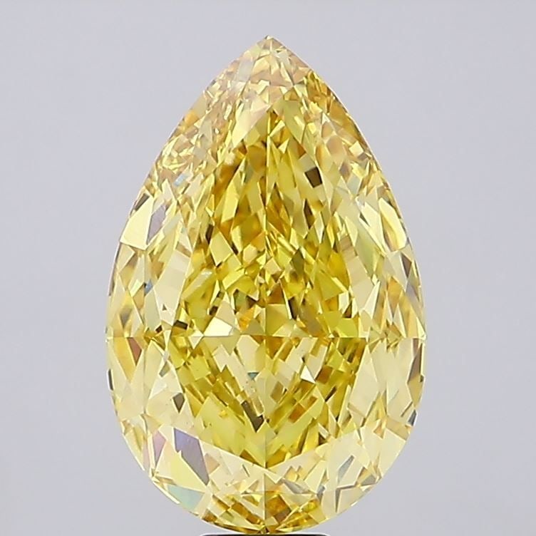 Loose Diamond - PEAR 20.39ct Fancy Vivid Yellow VVS2: Loose Diamond - PEAR 20.39ct Fancy Vivid Yellow VVS2 Source: This is a real non-mined Diamond that has been grown in a lab Shape: PEAR Carats: 20.39 Color: Fancy Vivid Yellow Certification: IGI Video: