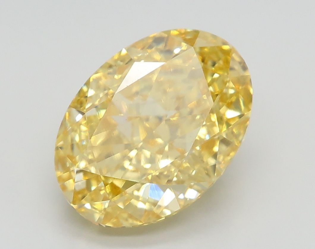 Loose Diamond - OVAL 3.14ct Fancy Intense Yellow VS1: Loose Diamond - OVAL 3.14ct Fancy Intense Yellow VS1 Source: This is a real non-mined Diamond that has been grown in a lab Shape: OVAL Carats: 3.14 Color: Fancy Intense Yellow Certification: IGI Video