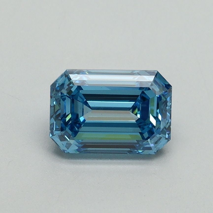 Loose Diamond - EMERALD 1.01ct Fancy Vivid Blue VS1: Loose Diamond - EMERALD 1.01ct Fancy Vivid Blue VS1 Source: This is a real non-mined Diamond that has been grown in a lab Shape: EMERALD Carats: 1.01 Color: Fancy Vivid Blue Certification: IGI Video: