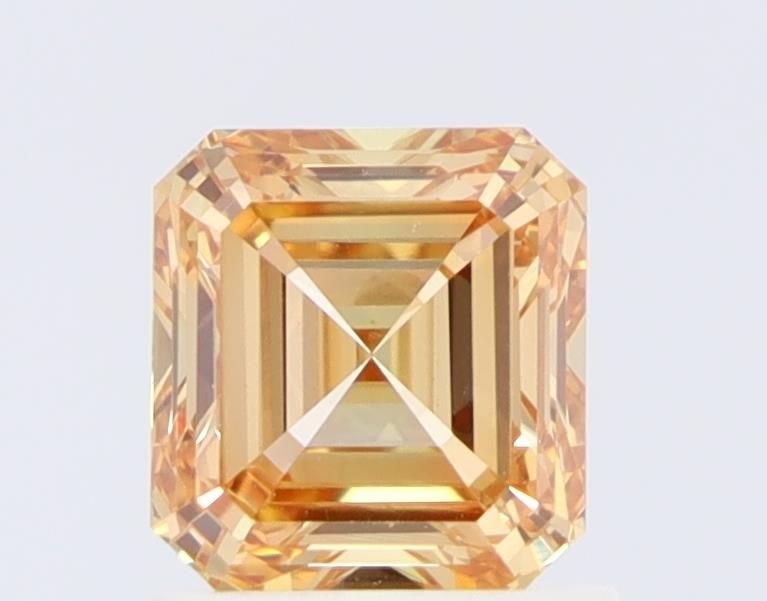 Loose Diamond - ASSCHER 1.09ct Fancy Orange VVS2: Loose Diamond - ASSCHER 1.09ct Fancy Orange VVS2 Source: This is a real non-mined Diamond that has been grown in a lab Shape: ASSCHER Carats: 1.09 Color: Fancy Orange Certification: NONE Video: