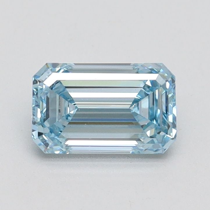 Loose Diamond - EMERALD 0.84ct Fancy Intense Blue VS1: Loose Diamond - EMERALD 0.84ct Fancy Intense Blue VS1 Source: This is a real non-mined Diamond that has been grown in a lab Shape: EMERALD Carats: 0.84 Color: Fancy Intense Blue Certification: IGI Vid