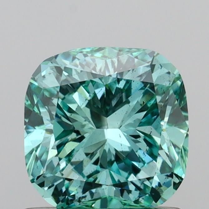Loose Diamond - CUSHION MODIFIED 1.02ct Fancy Vivid Green SI1: Loose Diamond - CUSHION MODIFIED 1.02ct Fancy Vivid Green SI1 Source: This is a real non-mined Diamond that has been grown in a lab Shape: CUSHION MODIFIED Carats: 1.02 Color: Fancy Vivid Green Certif