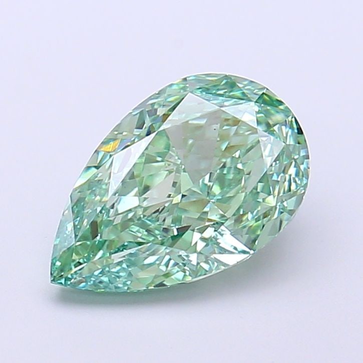 Loose Diamond - PEAR 2.09ct Fancy Vivid Green VS1: Loose Diamond - PEAR 2.09ct Fancy Vivid Green VS1 Source: This is a real non-mined Diamond that has been grown in a lab Shape: PEAR Carats: 2.09 Color: Fancy Vivid Green Certification: IGI Video: