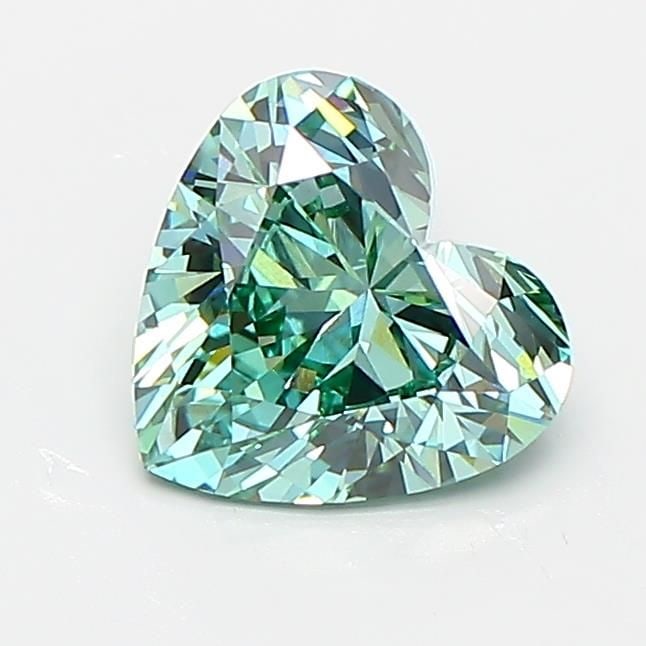 Loose Diamond - HEART 1.07ct Fancy Vivid Green VVS1: Loose Diamond - HEART 1.07ct Fancy Vivid Green VVS1 Source: This is a real non-mined Diamond that has been grown in a lab Shape: HEART Carats: 1.07 Color: Fancy Vivid Green Certification: IGI Video: