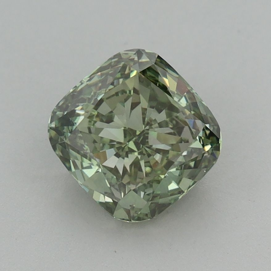 Loose Diamond - CUSHION MODIFIED 1.54ct Fancy Vivid Green VS1: Loose Diamond - CUSHION MODIFIED 1.54ct Fancy Vivid Green VS1 Source: This is a real non-mined Diamond that has been grown in a lab Shape: CUSHION MODIFIED Carats: 1.54 Color: Fancy Vivid Green Certif