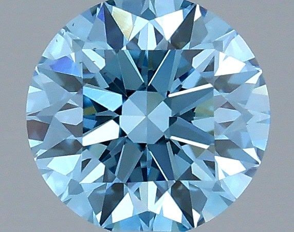 Ideal Loose Diamond - ROUND 0.45ct Fancy Vivid Blue VS1: Ideal Loose Diamond - ROUND 0.45ct Fancy Vivid Blue VS1 Source: This is a real non-mined Diamond that has been grown in a lab Shape: ROUND Carats: 0.45 Color: Fancy Vivid Blue Certification: IGI Video