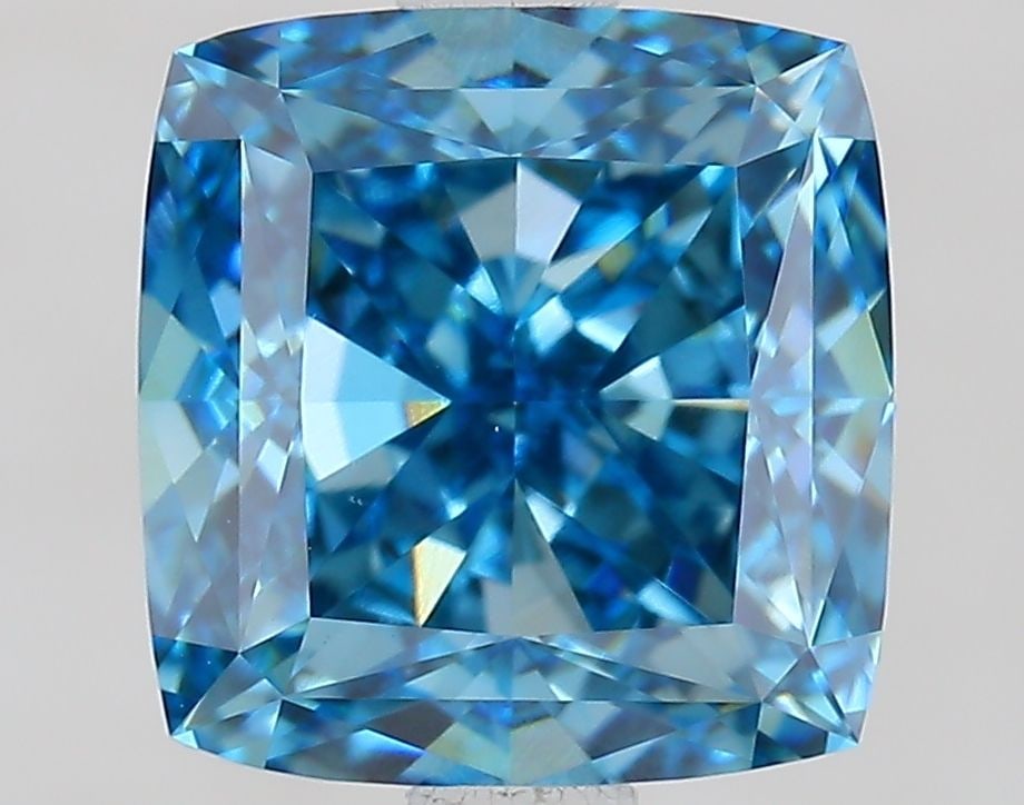 Loose Diamond - CUSHION MODIFIED 2.74ct Fancy Vivid Blue VVS2: Loose Diamond - CUSHION MODIFIED 2.74ct Fancy Vivid Blue VVS2 Source: This is a real non-mined Diamond that has been grown in a lab Shape: CUSHION MODIFIED Carats: 2.74 Color: Fancy Vivid Blue
