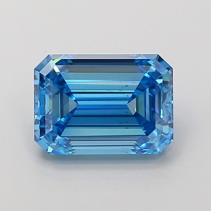 Loose Diamond - EMERALD 3.03ct Fancy Vivid Blue VS2: Loose Diamond - EMERALD 3.03ct Fancy Vivid Blue VS2 Source: This is a real non-mined Diamond that has been grown in a lab Shape: EMERALD Carats: 3.03 Color: Fancy Vivid Blue Certification: IGI Video: