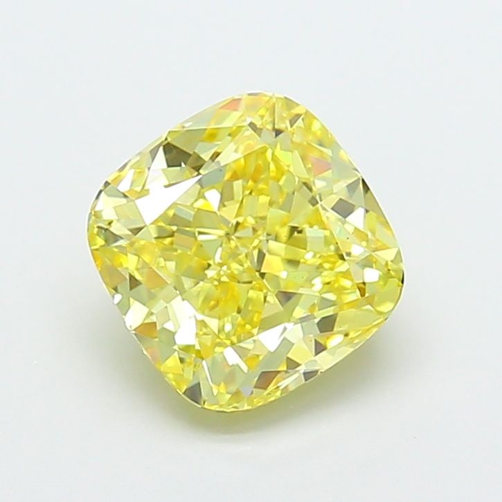 Loose Diamond - CUSHION MODIFIED 3.03ct Fancy Intense Yellow VS2: Loose Diamond - CUSHION MODIFIED 3.03ct Fancy Intense Yellow VS2 Source: This is a real non-mined Diamond that has been grown in a lab Shape: CUSHION MODIFIED Carats: 3.03 Color: Fancy Intense Yellow 