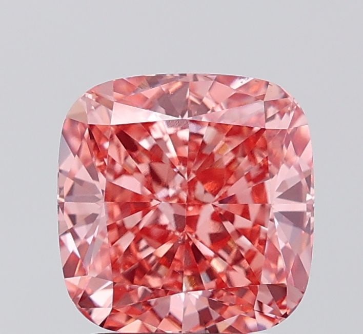 Loose Diamond - CUSHION MODIFIED 3.0ct Fancy Vivid Pink VS1: Loose Diamond - CUSHION MODIFIED 3.0ct Fancy Vivid Pink VS1 Source: This is a real non-mined Diamond that has been grown in a lab Shape: CUSHION MODIFIED Carats: 3.0 Color: Fancy Vivid Pink Certificat
