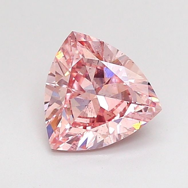Loose Diamond - TRIANGULAR 0.96ct Fancy Vivid Pink SI2: Loose Diamond - TRIANGULAR 0.96ct Fancy Vivid Pink SI2 Source: This is a real non-mined Diamond that has been grown in a lab Shape: TRIANGULAR Carats: 0.96 Color: Fancy Vivid Pink Certification: NONE 