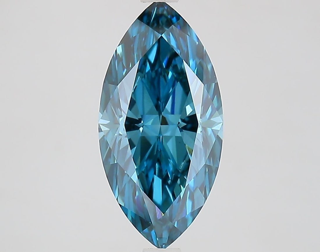 Loose Diamond - MARQUISE 2.4ct Fancy Vivid Blue VS1: Loose Diamond - MARQUISE 2.4ct Fancy Vivid Blue VS1 Source: This is a real non-mined Diamond that has been grown in a lab Shape: MARQUISE Carats: 2.4 Color: Fancy Vivid Blue Certification: IGI Video: