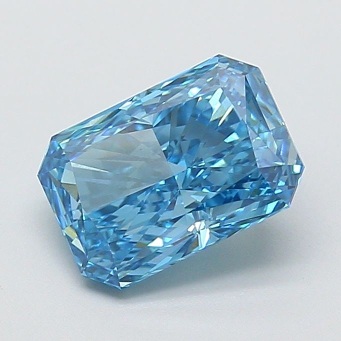 Loose Diamond - RADIANT 2.16ct Fancy Vivid Blue VVS2: Loose Diamond - RADIANT 2.16ct Fancy Vivid Blue VVS2 Source: This is a real non-mined Diamond that has been grown in a lab Shape: RADIANT Carats: 2.16 Color: Fancy Vivid Blue Certification: IGI Video: