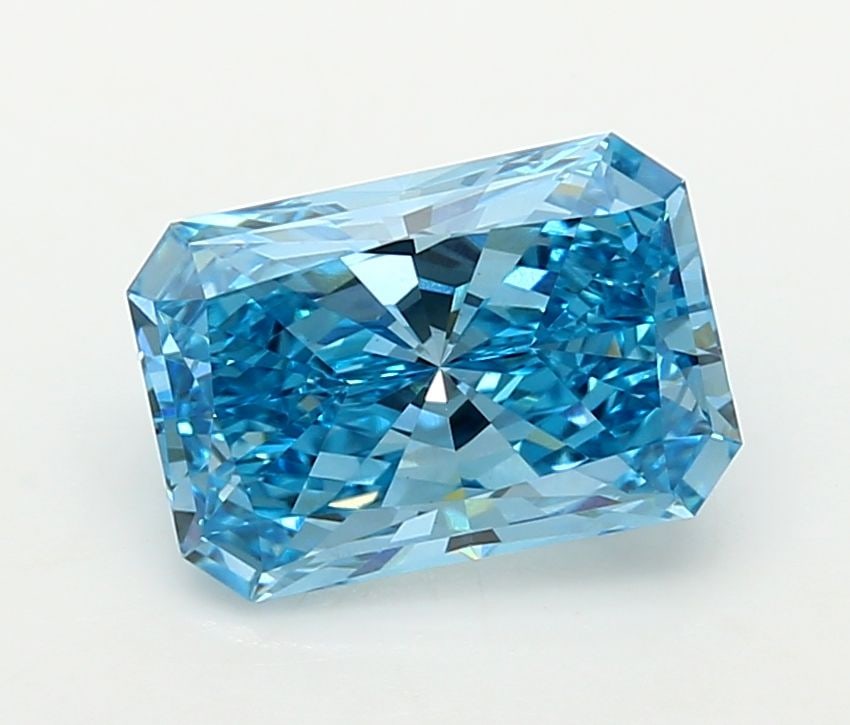 Loose Diamond - RADIANT 2.05ct Fancy Vivid Blue VVS2: Loose Diamond - RADIANT 2.05ct Fancy Vivid Blue VVS2 Source: This is a real non-mined Diamond that has been grown in a lab Shape: RADIANT Carats: 2.05 Color: Fancy Vivid Blue Certification: IGI Video: