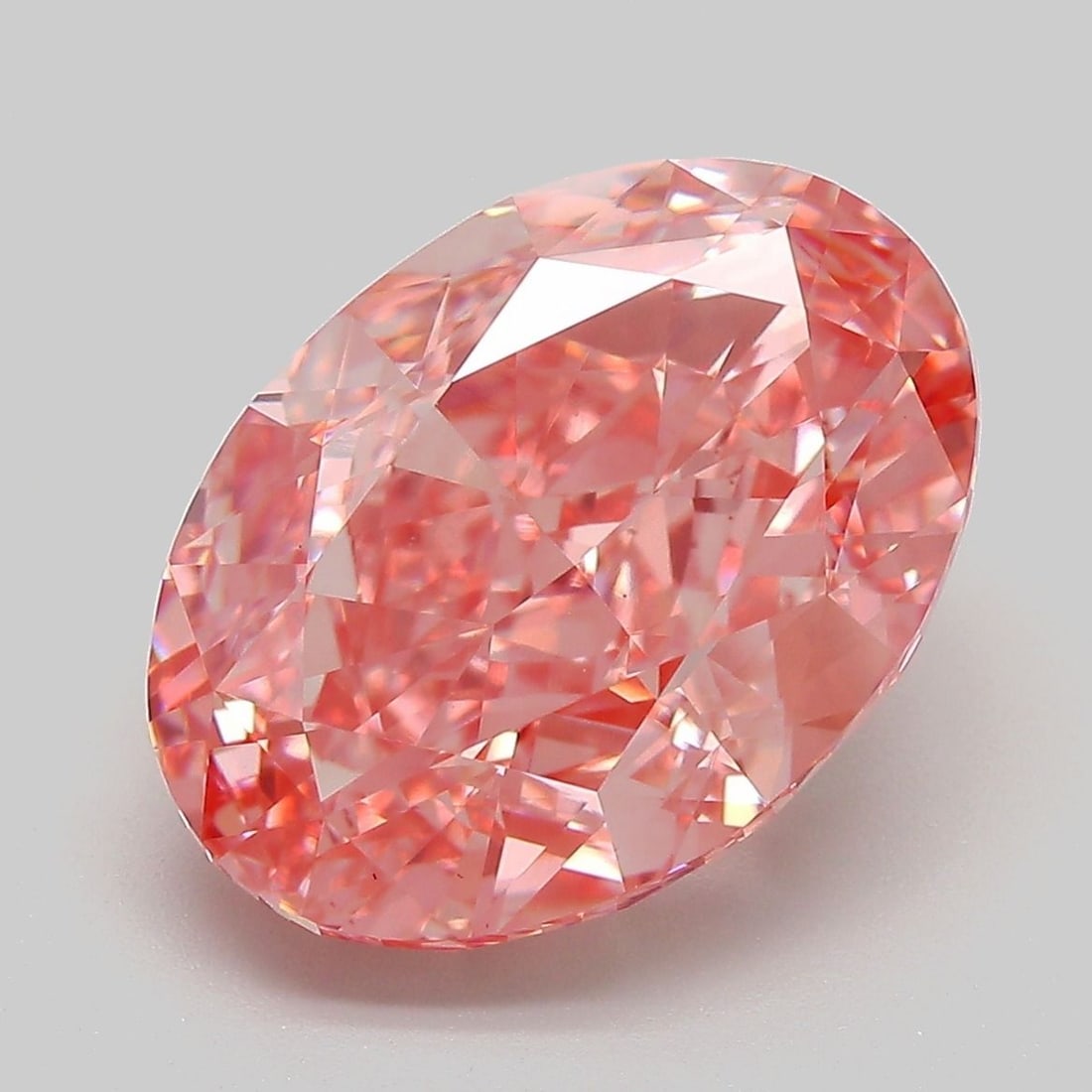 Loose Diamond - OVAL 7.53ct Fancy Vivid Pink VS1: Loose Diamond - OVAL 7.53ct Fancy Vivid Pink VS1 Source: This is a real non-mined Diamond that has been grown in a lab Shape: OVAL Carats: 7.53 Color: Fancy Vivid Pink Certification: IGI Video: