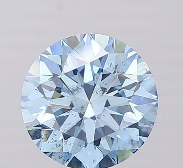 Loose Diamond - ROUND 2.01ct Fancy Vivid Blue SI1: Loose Diamond - ROUND 2.01ct Fancy Vivid Blue SI1 Source: This is a real non-mined Diamond that has been grown in a lab Shape: ROUND Carats: 2.01 Color: Fancy Vivid Blue Certification: IGI Video: