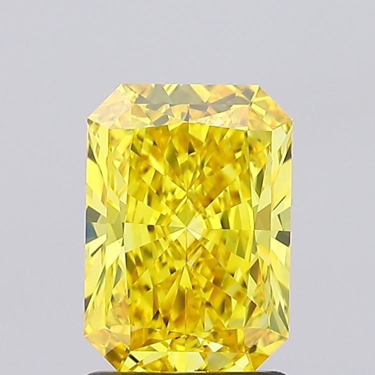 Loose Diamond - RADIANT 1.52ct Fancy Vivid Yellow VVS2: Loose Diamond - RADIANT 1.52ct Fancy Vivid Yellow VVS2 Source: This is a real non-mined Diamond that has been grown in a lab Shape: RADIANT Carats: 1.52 Color: Fancy Vivid Yellow Certification: IGI Vi