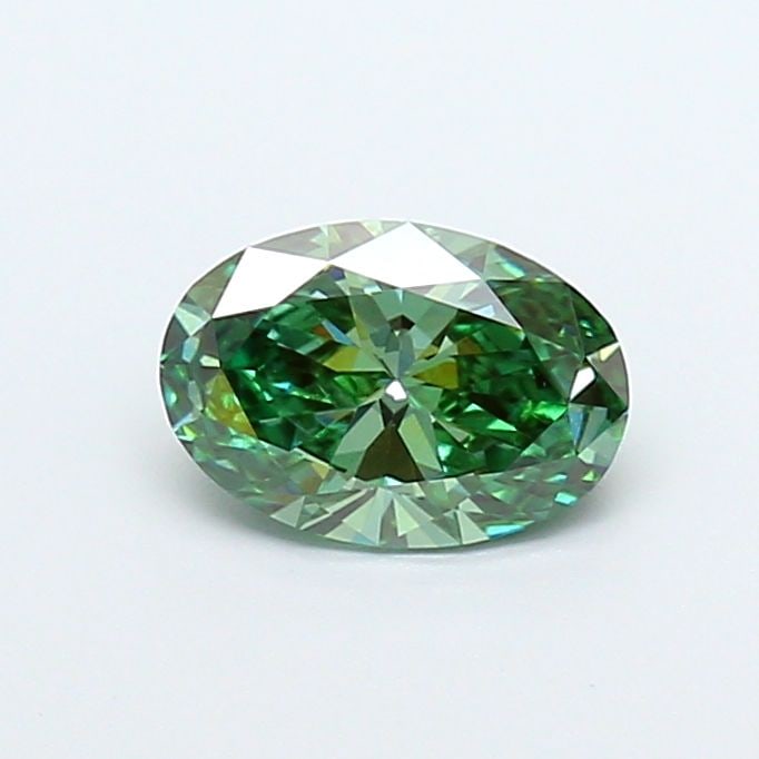 Loose Diamond - OVAL 1.01ct Fancy Vivid Green VS1: Loose Diamond - OVAL 1.01ct Fancy Vivid Green VS1 Source: This is a real non-mined Diamond that has been grown in a lab Shape: OVAL Carats: 1.01 Color: Fancy Vivid Green Certification: IGI Video:
