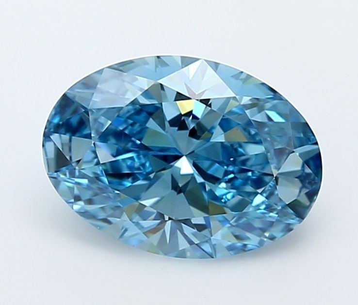 Loose Diamond - OVAL 2.46ct Fancy Vivid Blue VVS2: Loose Diamond - OVAL 2.46ct Fancy Vivid Blue VVS2 Source: This is a real non-mined Diamond that has been grown in a lab Shape: OVAL Carats: 2.46 Color: Fancy Vivid Blue Certification: IGI Video:
