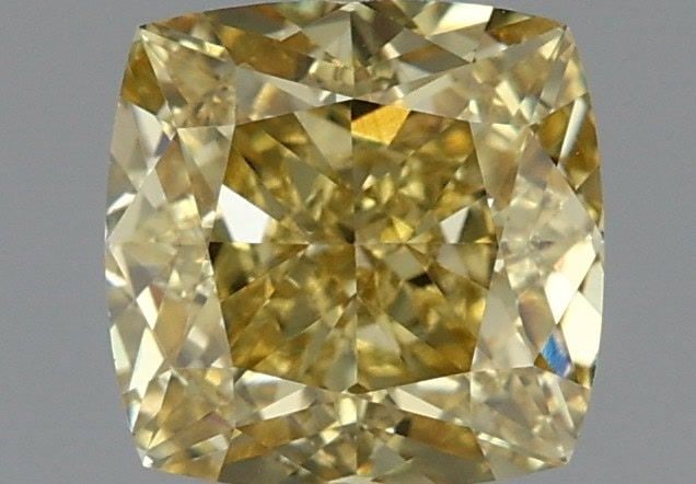 Loose Diamond - CUSHION MODIFIED 1.65ct Fancy Intense Yellow VVS2: Loose Diamond - CUSHION MODIFIED 1.65ct Fancy Intense Yellow VVS2 Source: This is a real non-mined Diamond that has been grown in a lab Shape: CUSHION MODIFIED Carats: 1.65 Color: Fancy Intense Yellow