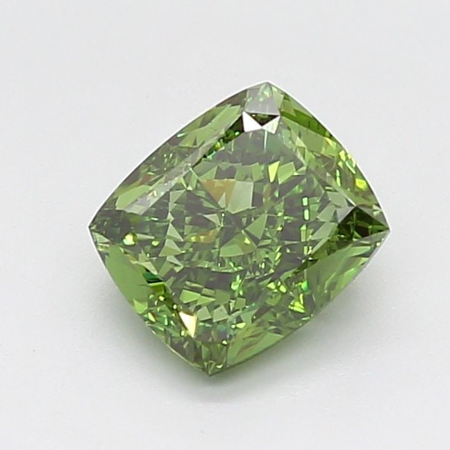 Loose Diamond - CUSHION MODIFIED 2.53ct Fancy Vivid Green VS1: Loose Diamond - CUSHION MODIFIED 2.53ct Fancy Vivid Green VS1 Source: This is a real non-mined Diamond that has been grown in a lab Shape: CUSHION MODIFIED Carats: 2.53 Color: Fancy Vivid Green Certif
