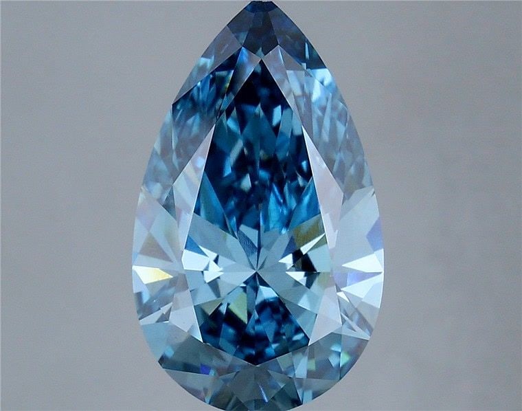 Loose Diamond - PEAR 5.65ct Fancy Vivid Blue VS2: Loose Diamond - PEAR 5.65ct Fancy Vivid Blue VS2 Source: This is a real non-mined Diamond that has been grown in a lab Shape: PEAR Carats: 5.65 Color: Fancy Vivid Blue Certification: IGI Video: