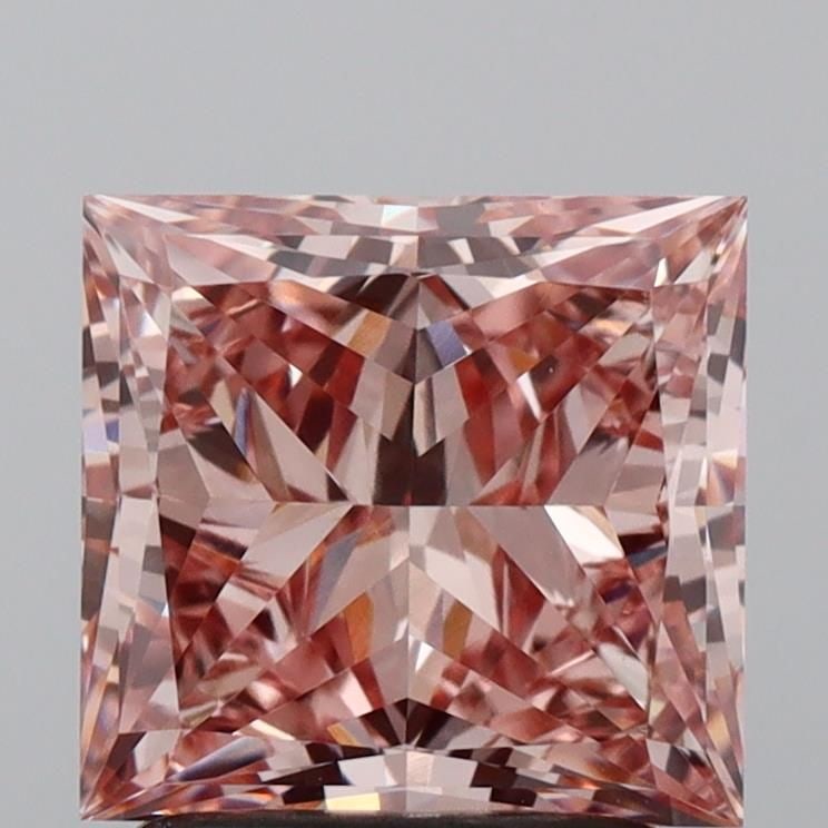 Loose Diamond - PRINCESS 2.01ct Fancy Intense Brownish Pink VVS1: Loose Diamond - PRINCESS 2.01ct Fancy Intense Brownish Pink VVS1 Source: This is a real non-mined Diamond that has been grown in a lab Shape: PRINCESS Carats: 2.01 Color: Fancy Intense Brownish Pink C