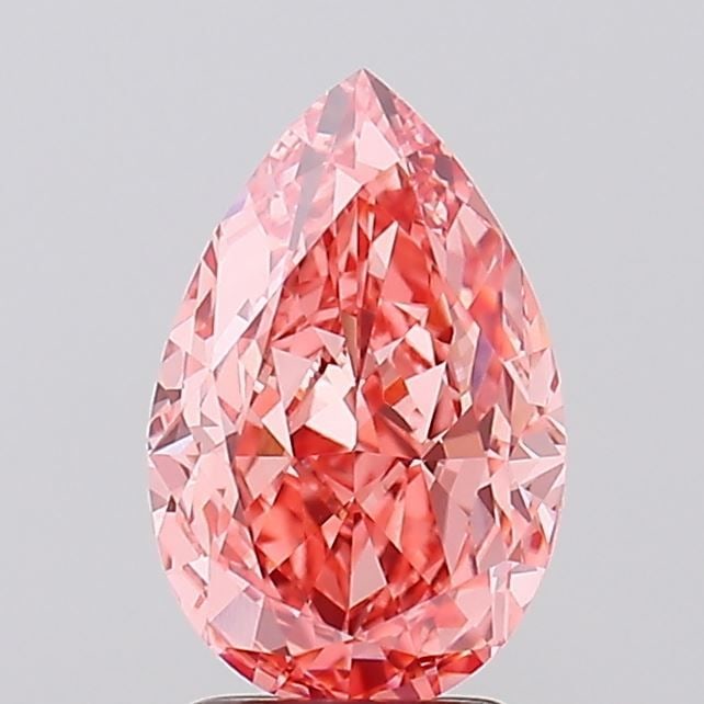 Loose Diamond - PEAR 3.05ct Fancy Vivid Pink VVS2: Loose Diamond - PEAR 3.05ct Fancy Vivid Pink VVS2 Source: This is a real non-mined Diamond that has been grown in a lab Shape: PEAR Carats: 3.05 Color: Fancy Vivid Pink Certification: IGI Video:
