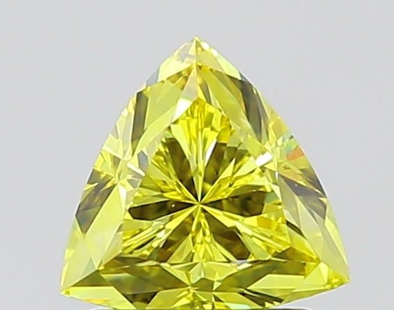 Loose Diamond - TRIANGULAR 1.13ct Fancy Vivid Yellow VS1: Loose Diamond - TRIANGULAR 1.13ct Fancy Vivid Yellow VS1 Source: This is a real non-mined Diamond that has been grown in a lab Shape: TRIANGULAR Carats: 1.13 Color: Fancy Vivid Yellow Certification: I