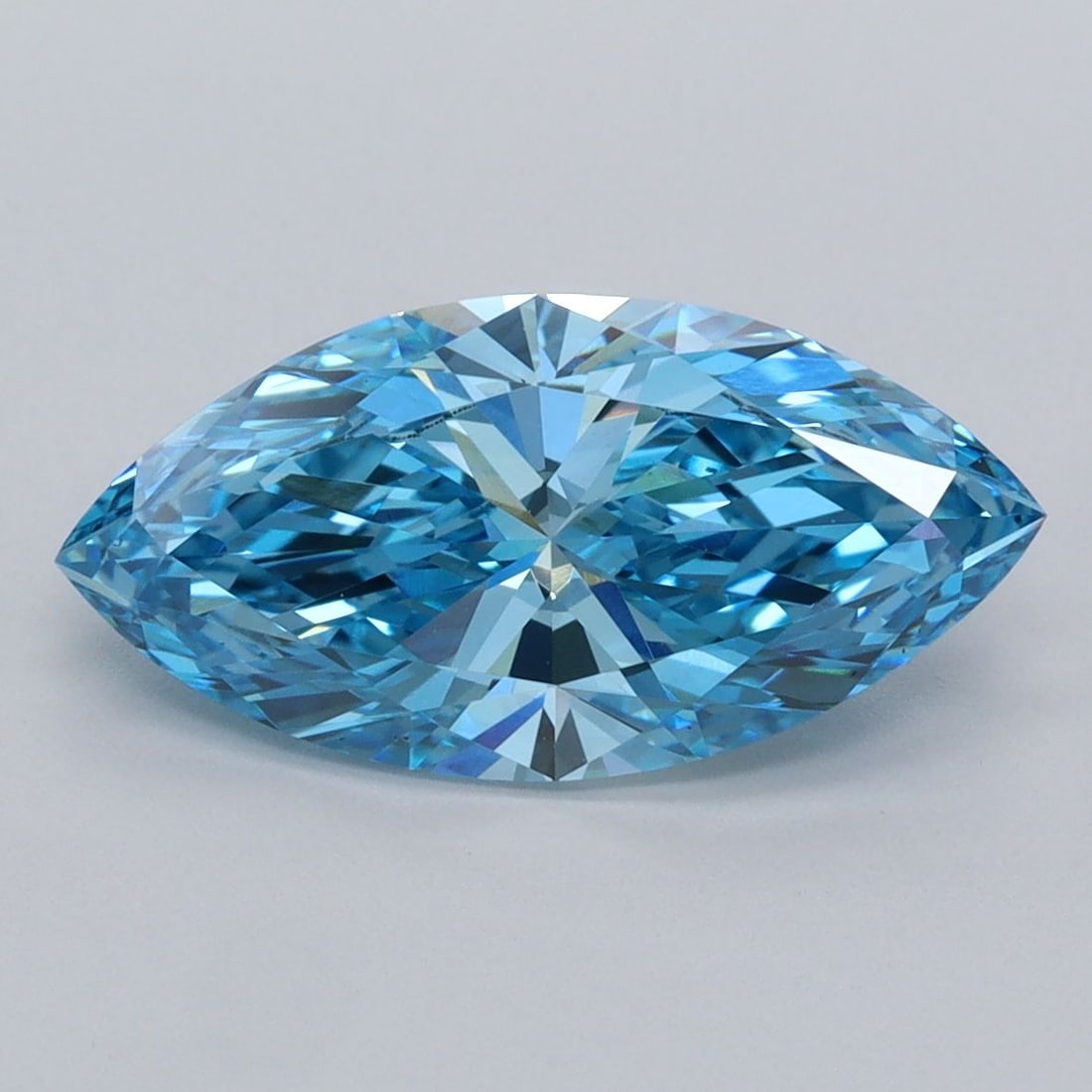Loose Diamond - MARQUISE 2.57ct Fancy Vivid Blue VVS2: Loose Diamond - MARQUISE 2.57ct Fancy Vivid Blue VVS2 Source: This is a real non-mined Diamond that has been grown in a lab Shape: MARQUISE Carats: 2.57 Color: Fancy Vivid Blue Certification: IGI Vide