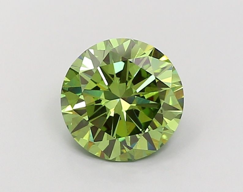 Loose Diamond - ROUND 2.52ct Fancy Vivid Green VS1: Loose Diamond - ROUND 2.52ct Fancy Vivid Green VS1 Source: This is a real non-mined Diamond that has been grown in a lab Shape: ROUND Carats: 2.52 Color: Fancy Vivid Green Certification: IGI Video: