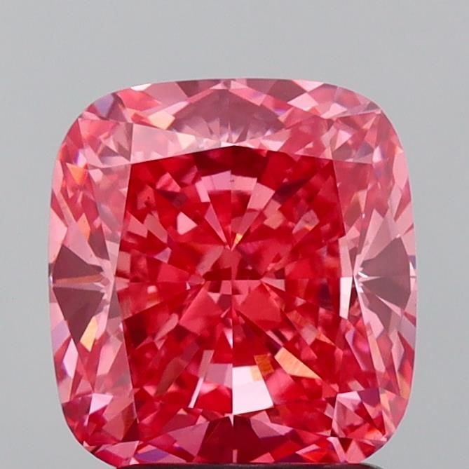 Loose Diamond - CUSHION MODIFIED 2.53ct Fancy Vivid Pink VS2: Loose Diamond - CUSHION MODIFIED 2.53ct Fancy Vivid Pink VS2 Source: This is a real non-mined Diamond that has been grown in a lab Shape: CUSHION MODIFIED Carats: 2.53 Color: Fancy Vivid Pink Certific