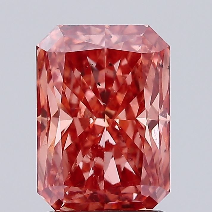 Loose Diamond - RADIANT 2.13ct Fancy Vivid Brownish Pink SI1: Loose Diamond - RADIANT 2.13ct Fancy Vivid Brownish Pink SI1 Source: This is a real non-mined Diamond that has been grown in a lab Shape: RADIANT Carats: 2.13 Color: Fancy Vivid Brownish Pink Certific