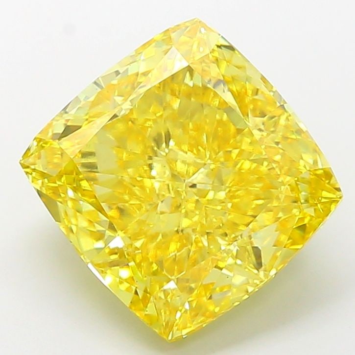 Loose Diamond - CUSHION MODIFIED 10.4ct Fancy Vivid Yellow VS2: Loose Diamond - CUSHION MODIFIED 10.4ct Fancy Vivid Yellow VS2 Source: This is a real non-mined Diamond that has been grown in a lab Shape: CUSHION MODIFIED Carats: 10.4 Color: Fancy Vivid Yellow Cert