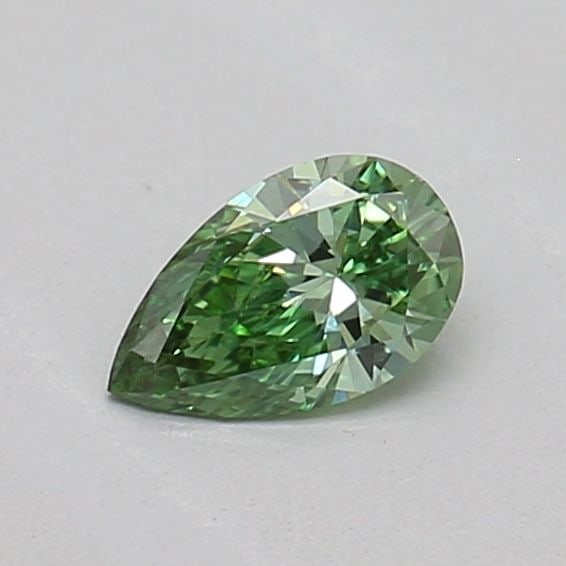 Loose Diamond - PEAR 0.16ct Fancy Vivid Green VS2: Loose Diamond - PEAR 0.16ct Fancy Vivid Green VS2 Source: This is a real non-mined Diamond that has been grown in a lab Shape: PEAR Carats: 0.16 Color: Fancy Vivid Green Certification: IGI Additional 