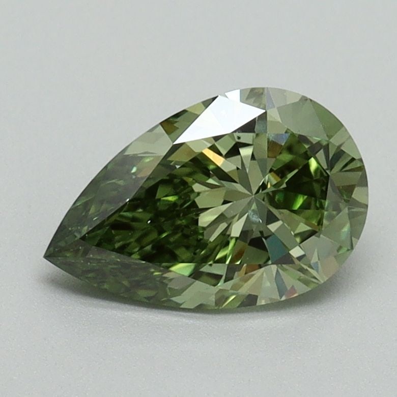 Loose Diamond - PEAR 1.01ct Fancy Vivid Green VS2: Loose Diamond - PEAR 1.01ct Fancy Vivid Green VS2 Source: This is a real non-mined Diamond that has been grown in a lab Shape: PEAR Carats: 1.01 Color: Fancy Vivid Green Certification: IGI Video: