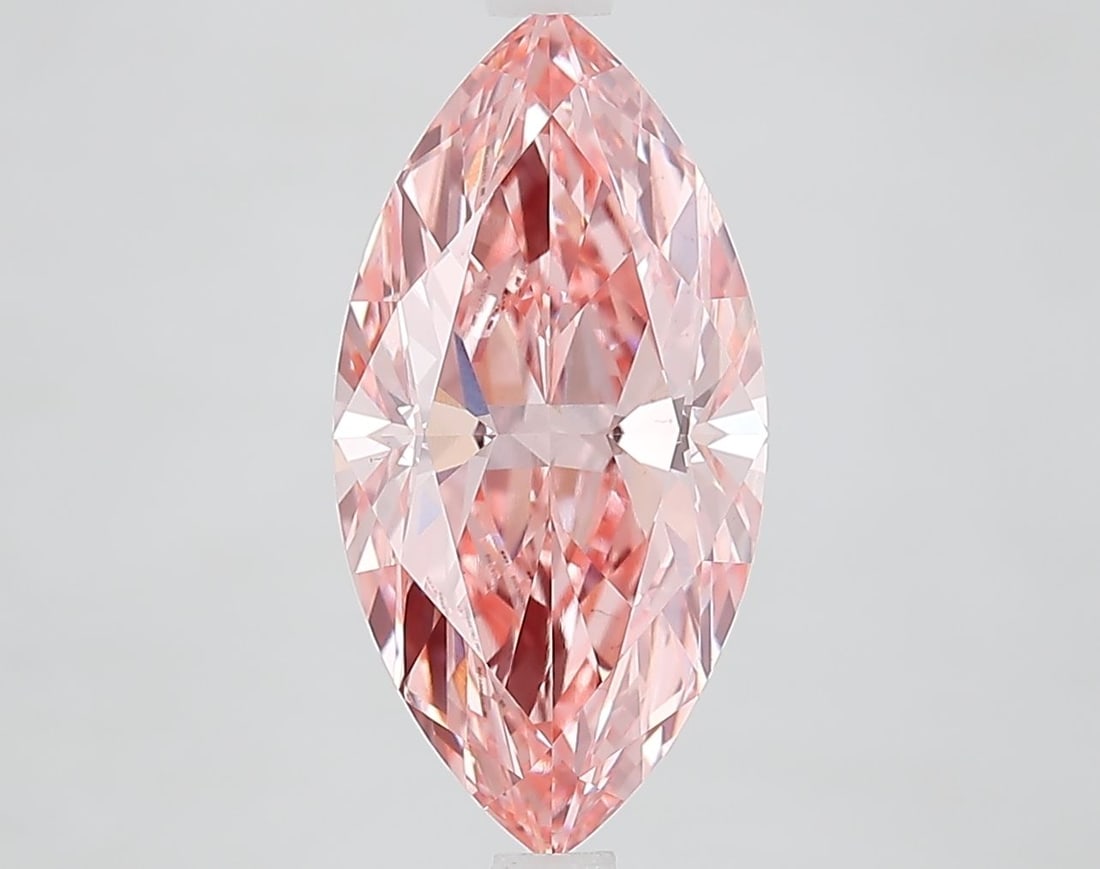 Loose Diamond - MARQUISE 3.03ct Fancy Vivid Pink VS1: Loose Diamond - MARQUISE 3.03ct Fancy Vivid Pink VS1 Source: This is a real non-mined Diamond that has been grown in a lab Shape: MARQUISE Carats: 3.03 Color: Fancy Vivid Pink Certification: IGI Video