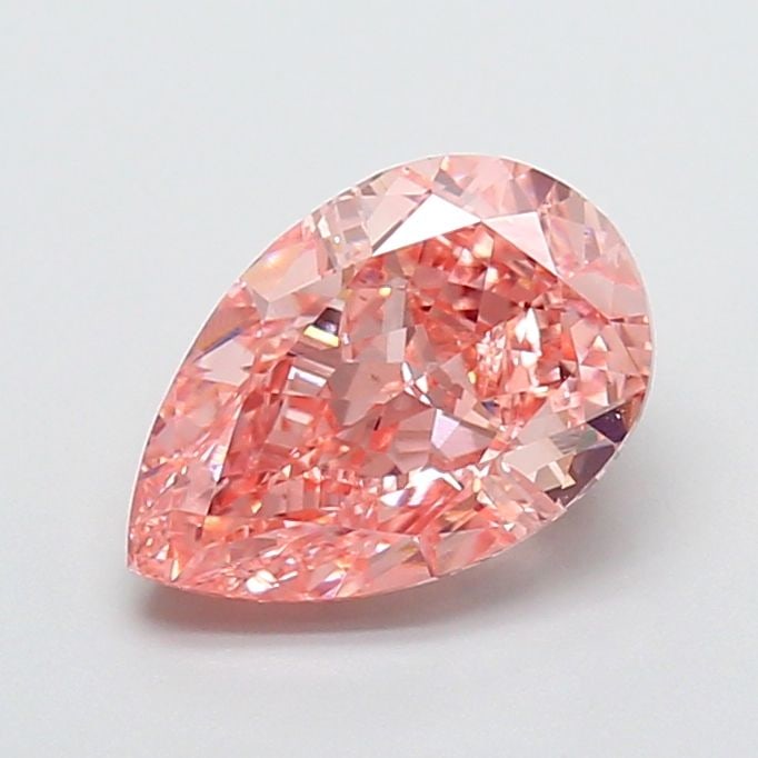 Loose Diamond - PEAR 2.54ct Fancy Vivid Pink VVS2: Loose Diamond - PEAR 2.54ct Fancy Vivid Pink VVS2 Source: This is a real non-mined Diamond that has been grown in a lab Shape: PEAR Carats: 2.54 Color: Fancy Vivid Pink Certification: IGI Video: