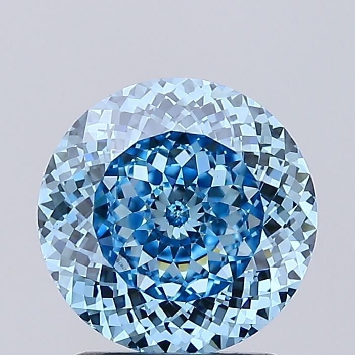 Loose Diamond - ROUND 2.04ct Fancy Vivid Blue VS1: Loose Diamond - ROUND 2.04ct Fancy Vivid Blue VS1 Source: This is a real non-mined Diamond that has been grown in a lab Shape: ROUND Carats: 2.04 Color: Fancy Vivid Blue Certification: IGI Video: