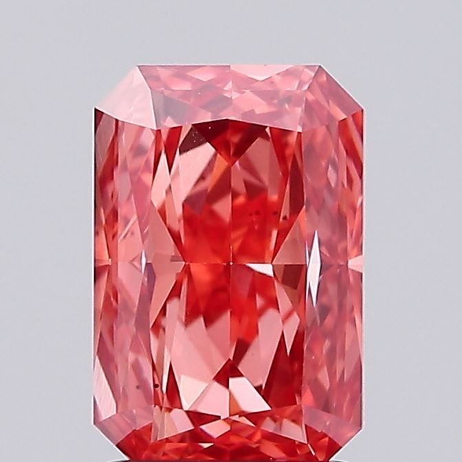 Loose Diamond - RADIANT 1.67ct Fancy Vivid Pink VS2: Loose Diamond - RADIANT 1.67ct Fancy Vivid Pink VS2 Source: This is a real non-mined Diamond that has been grown in a lab Shape: RADIANT Carats: 1.67 Color: Fancy Vivid Pink Certification: IGI Video:
