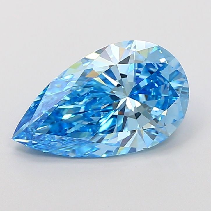 Loose Diamond - PEAR 3.07ct Fancy Vivid Blue VVS2: Loose Diamond - PEAR 3.07ct Fancy Vivid Blue VVS2 Source: This is a real non-mined Diamond that has been grown in a lab Shape: PEAR Carats: 3.07 Color: Fancy Vivid Blue Certification: IGI Video:
