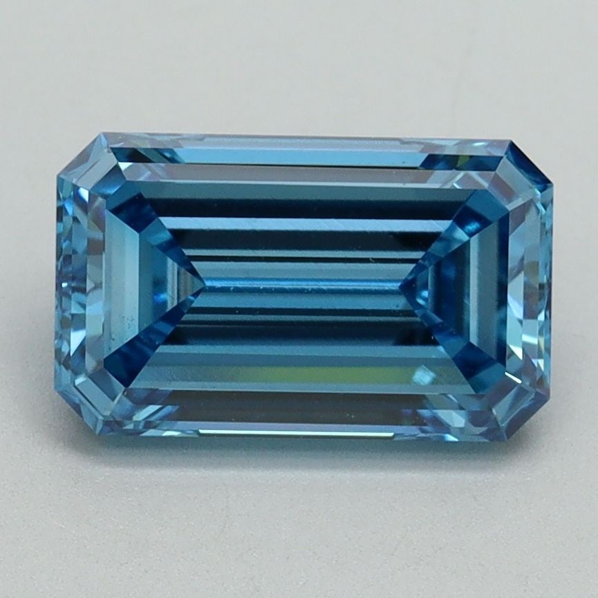Loose Diamond - EMERALD 2.0ct Fancy Vivid Blue VS2: Loose Diamond - EMERALD 2.0ct Fancy Vivid Blue VS2 Source: This is a real non-mined Diamond that has been grown in a lab Shape: EMERALD Carats: 2.0 Color: Fancy Vivid Blue Certification: IGI Video: