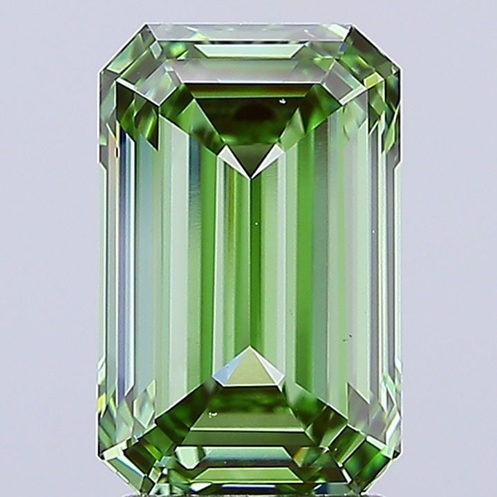 Loose Diamond - EMERALD 3.38ct Fancy Vivid Green VS1: Loose Diamond - EMERALD 3.38ct Fancy Vivid Green VS1 Source: This is a real non-mined Diamond that has been grown in a lab Shape: EMERALD Carats: 3.38 Color: Fancy Vivid Green Certification: IGI Video