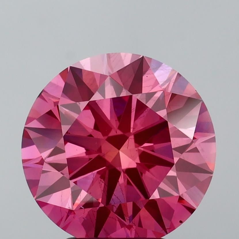 Ideal Loose Diamond - ROUND 3.52ct Fancy Vivid Pink SI1: Ideal Loose Diamond - ROUND 3.52ct Fancy Vivid Pink SI1 Source: This is a real non-mined Diamond that has been grown in a lab Shape: ROUND Carats: 3.52 Color: Fancy Vivid Pink Certification: IGI Video