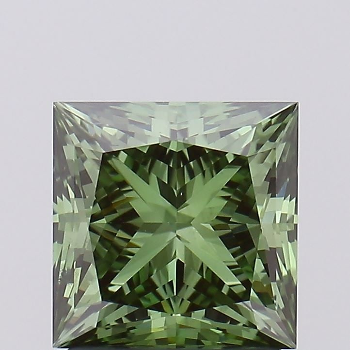 Loose Diamond - PRINCESS 1.72ct Fancy Vivid Green VS2: Loose Diamond - PRINCESS 1.72ct Fancy Vivid Green VS2 Source: This is a real non-mined Diamond that has been grown in a lab Shape: PRINCESS Carats: 1.72 Color: Fancy Vivid Green Certification: IGI Vid