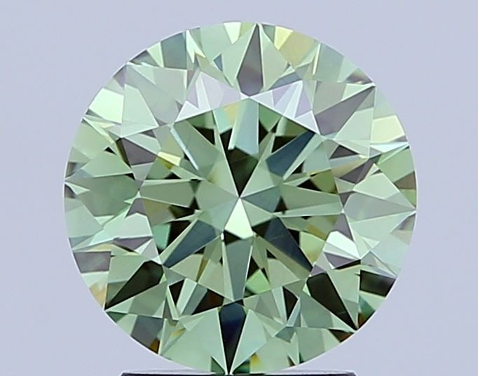 Ideal Loose Diamond - ROUND 2.57ct Fancy Vivid Green VS2: Ideal Loose Diamond - ROUND 2.57ct Fancy Vivid Green VS2 Source: This is a real non-mined Diamond that has been grown in a lab Shape: ROUND Carats: 2.57 Color: Fancy Vivid Green Certification: IGI Vid