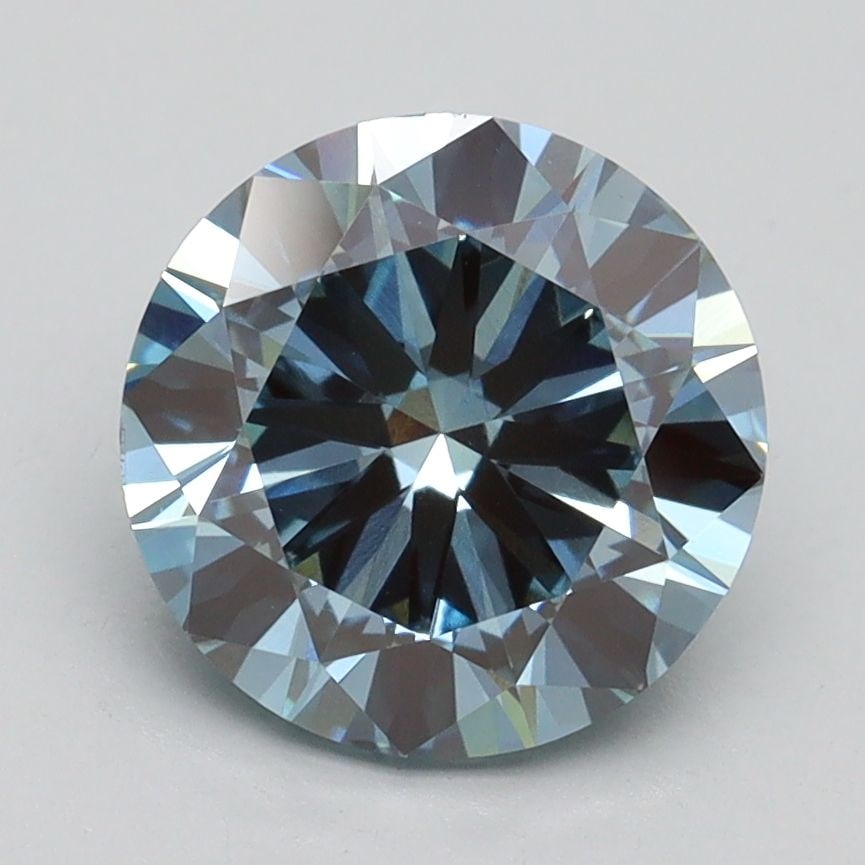 Loose Diamond - ROUND 2.5ct Fancy Intense Blue VS2: Loose Diamond - ROUND 2.5ct Fancy Intense Blue VS2 Source: This is a real non-mined Diamond that has been grown in a lab Shape: ROUND Carats: 2.5 Color: Fancy Intense Blue Certification: IGI Video: