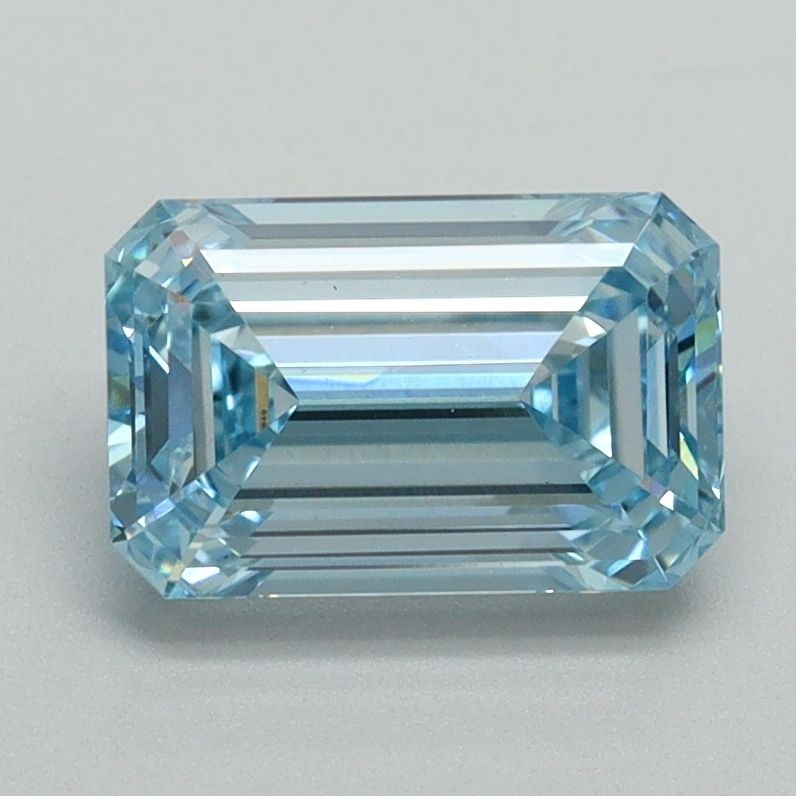 Loose Diamond - EMERALD 1.58ct Fancy Vivid Blue VS1: Loose Diamond - EMERALD 1.58ct Fancy Vivid Blue VS1 Source: This is a real non-mined Diamond that has been grown in a lab Shape: EMERALD Carats: 1.58 Color: Fancy Vivid Blue Certification: IGI Video: