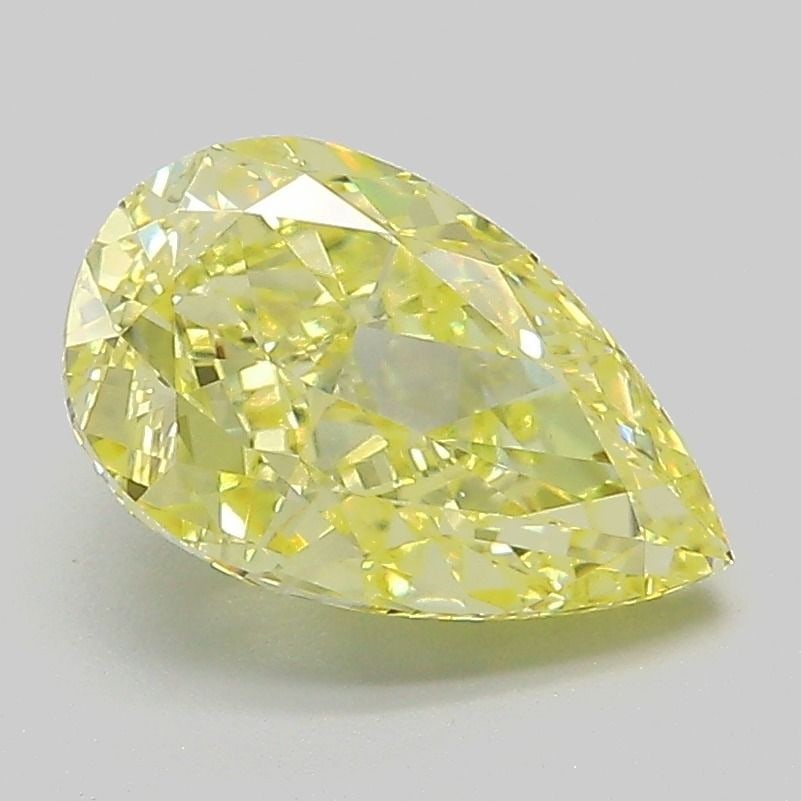 Loose Diamond - PEAR 2.09ct Fancy Intense Yellow VVS2: Loose Diamond - PEAR 2.09ct Fancy Intense Yellow VVS2 Source: This is a real non-mined Diamond that has been grown in a lab Shape: PEAR Carats: 2.09 Color: Fancy Intense Yellow Certification: IGI Vide