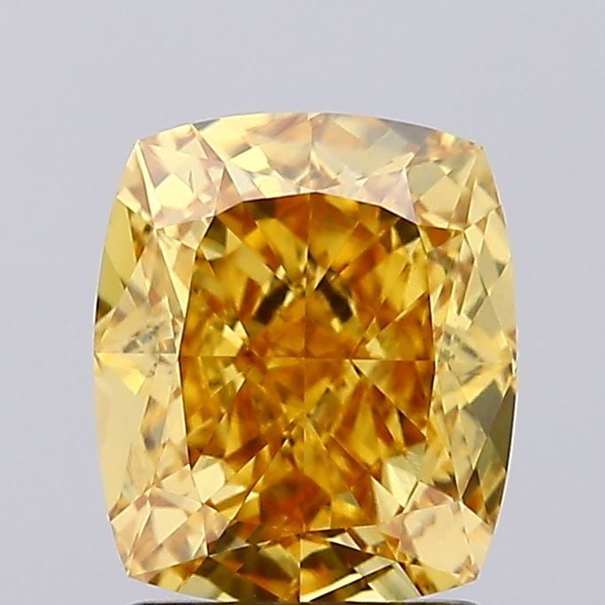 Loose Diamond - CUSHION MODIFIED 2.08ct Fancy Vivid Yellow VS1: Loose Diamond - CUSHION MODIFIED 2.08ct Fancy Vivid Yellow VS1 Source: This is a real non-mined Diamond that has been grown in a lab Shape: CUSHION MODIFIED Carats: 2.08 Color: Fancy Vivid Yellow Cert